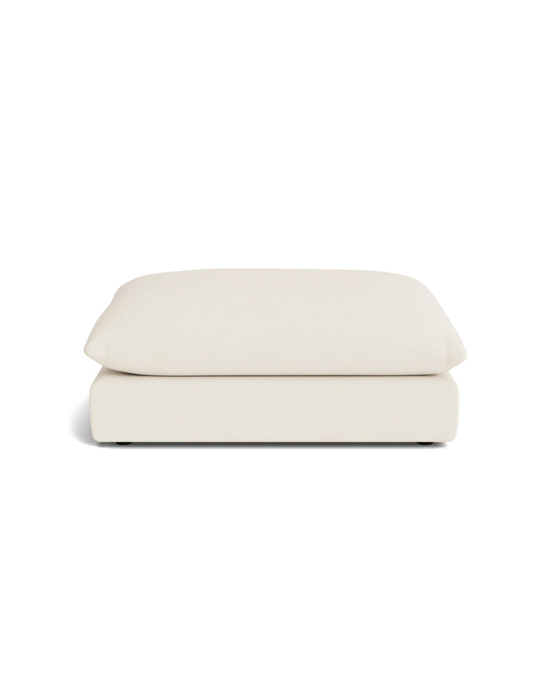 Sidney Slipcover Ottoman Fabric - Fossil Vanilla