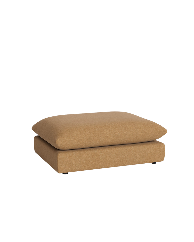 Sidney Slipcover Ottoman - Fossil Fawn