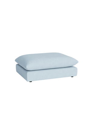 Sidney Slipcover Ottoman - Fossil Powder Blue