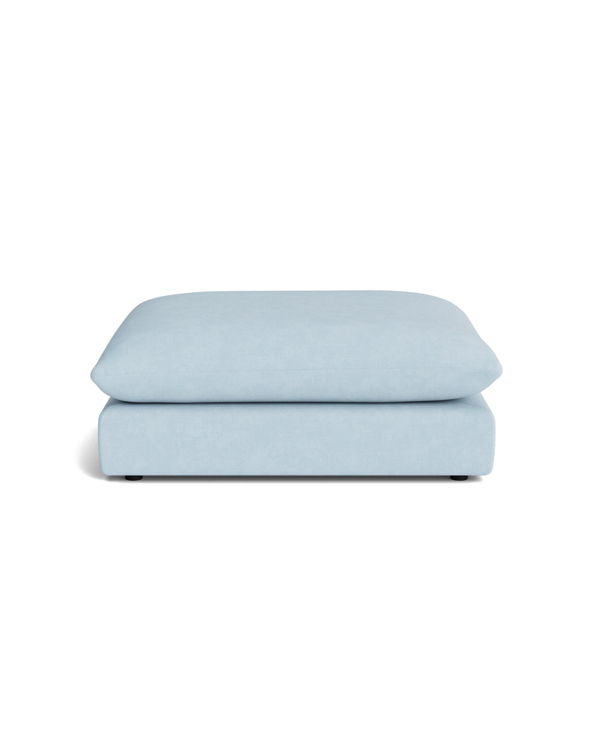 Sidney Slipcover Ottoman - Fossil Powder Blue