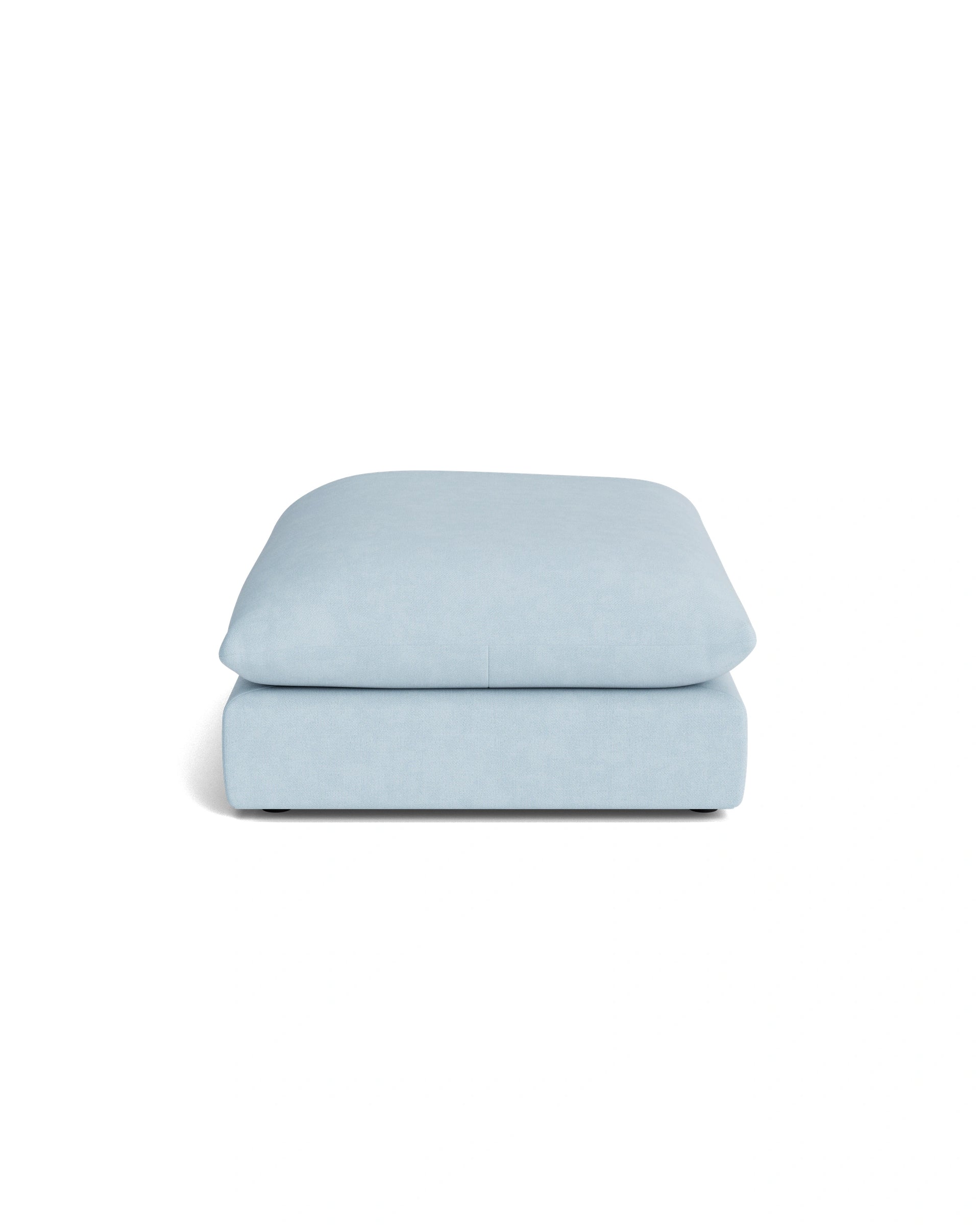 Sidney Slipcover Ottoman - Fossil Powder Blue