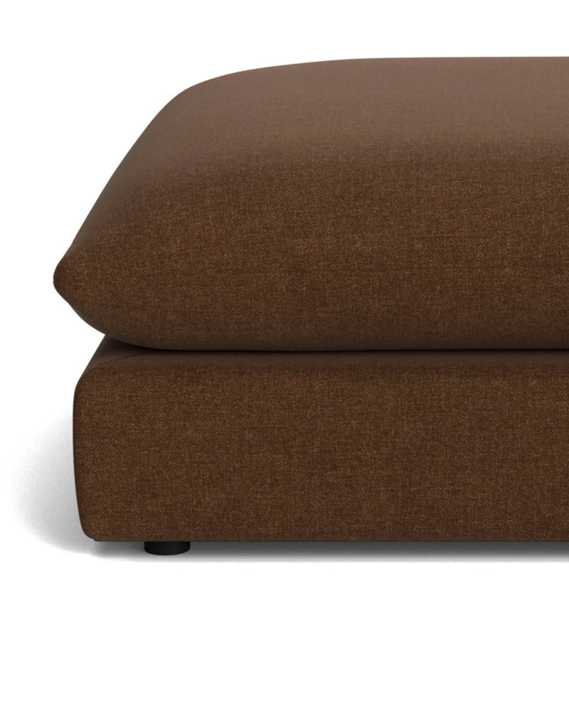 Sidney Ottoman Slipcover Fabric - Fossil Chocolate