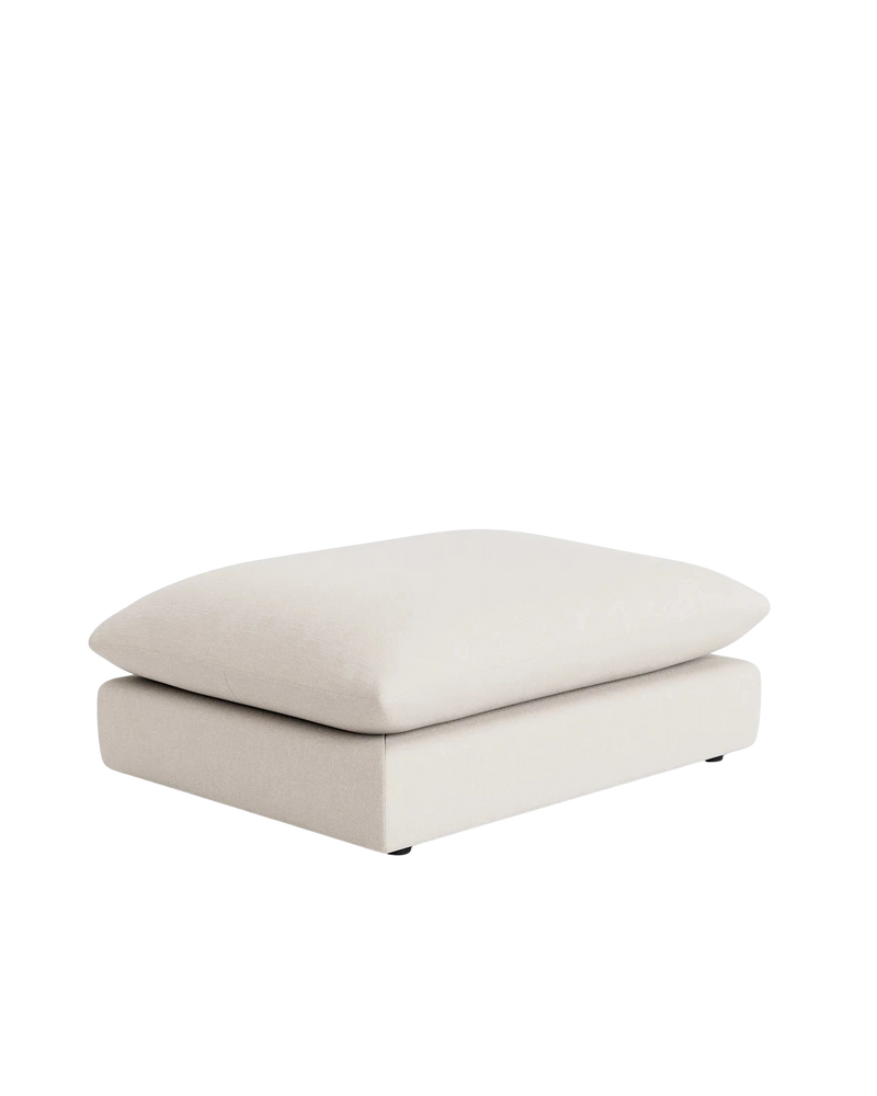 Sidney Slipcover Ottoman - Silex Off White