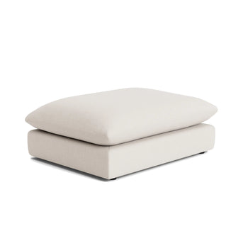 Sidney Slipcover Ottoman - Silex Off White