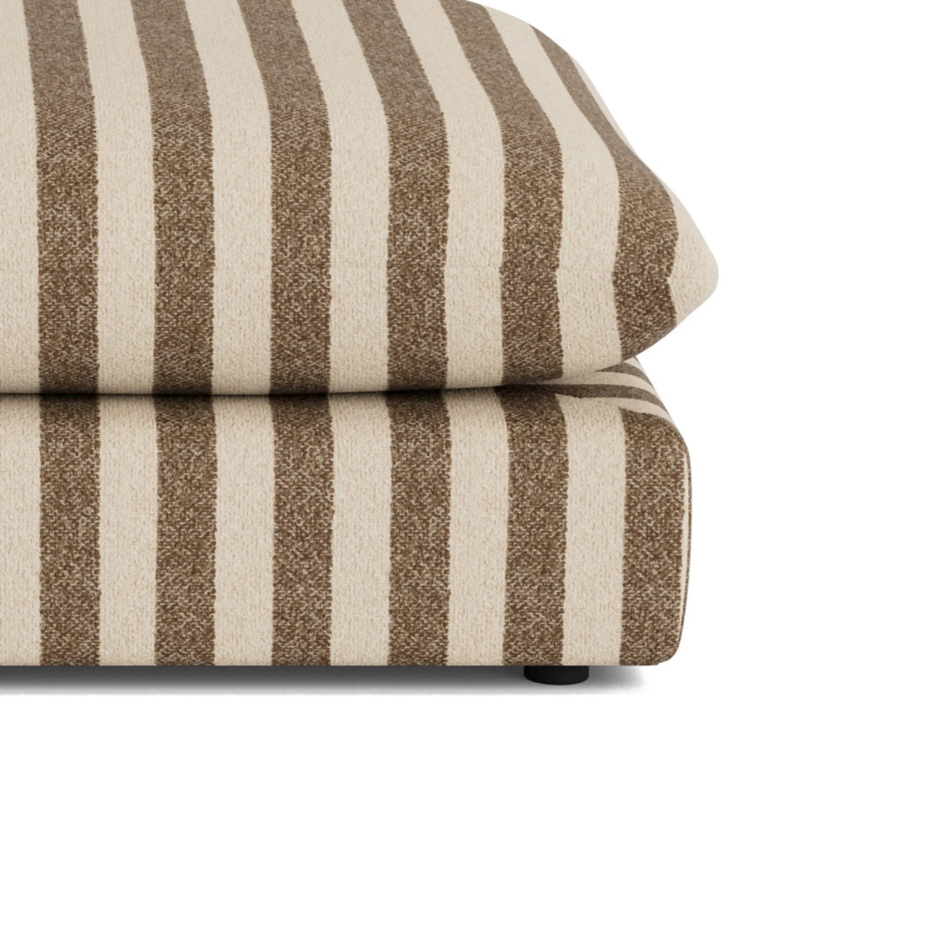 Sidney Slipcover Ottoman Fabric - Marnie Coconut Stripe