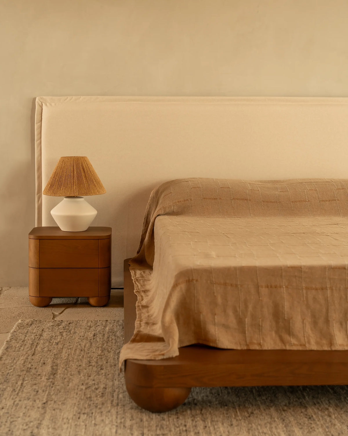 Bound Bedside Table - Deep Oak