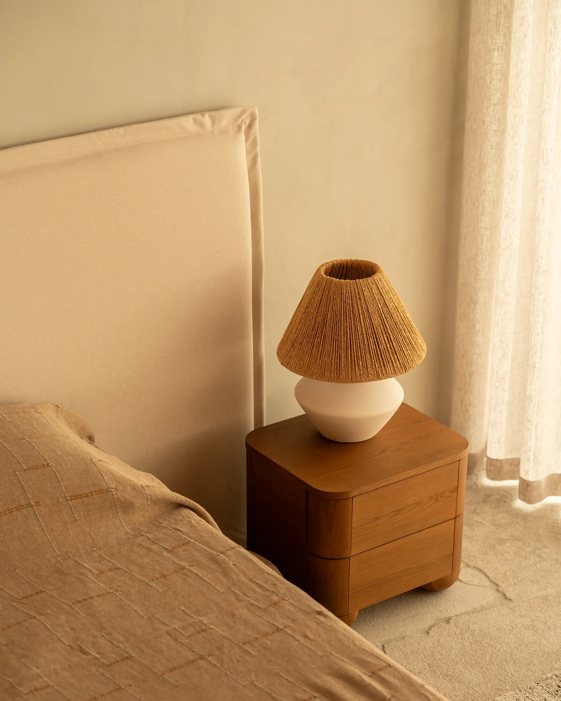 Sidney Bed Head 270cm - Eden Ecru