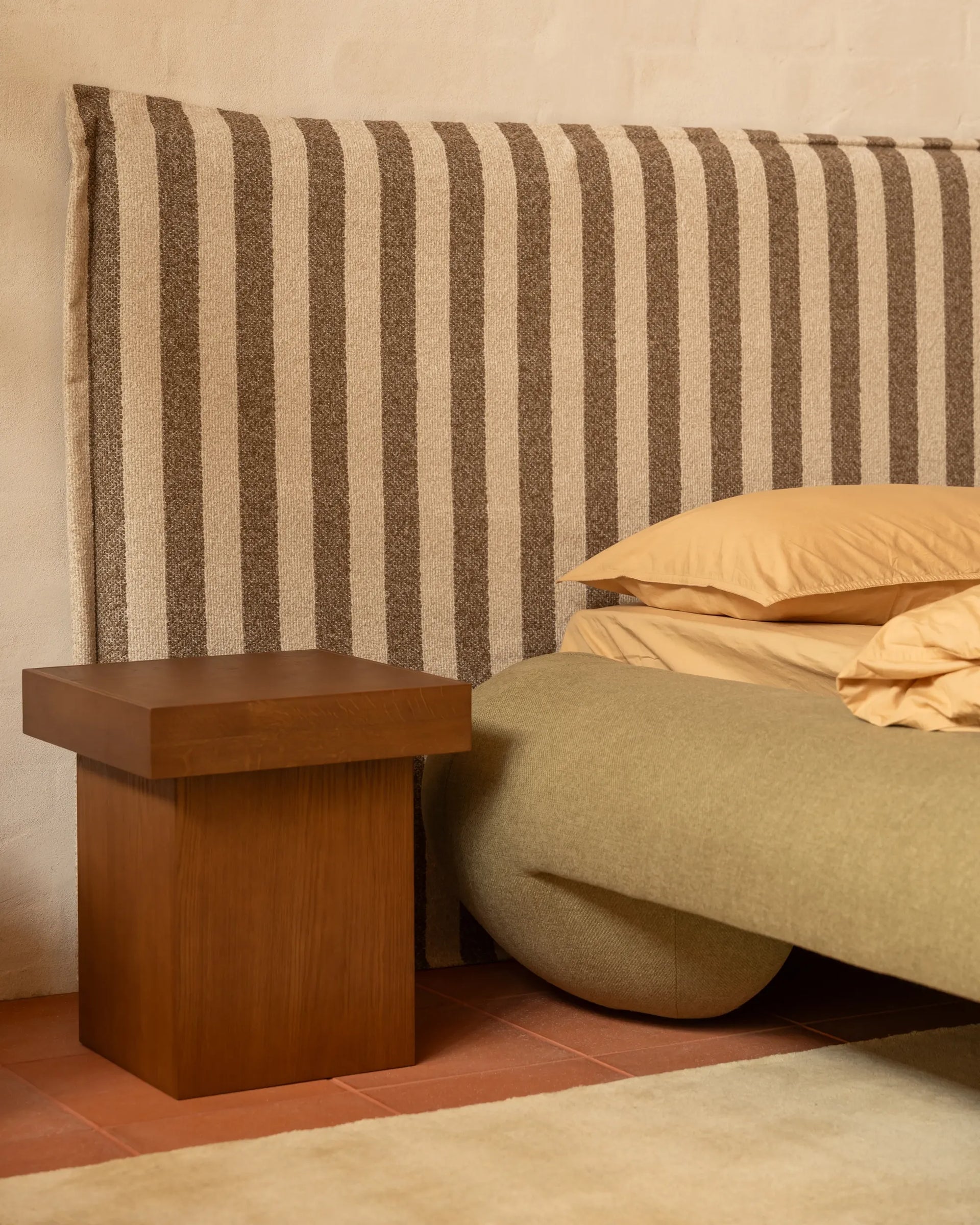 Sidney Slipcover Bed Head 270cm - Marnie Coconut Stripe