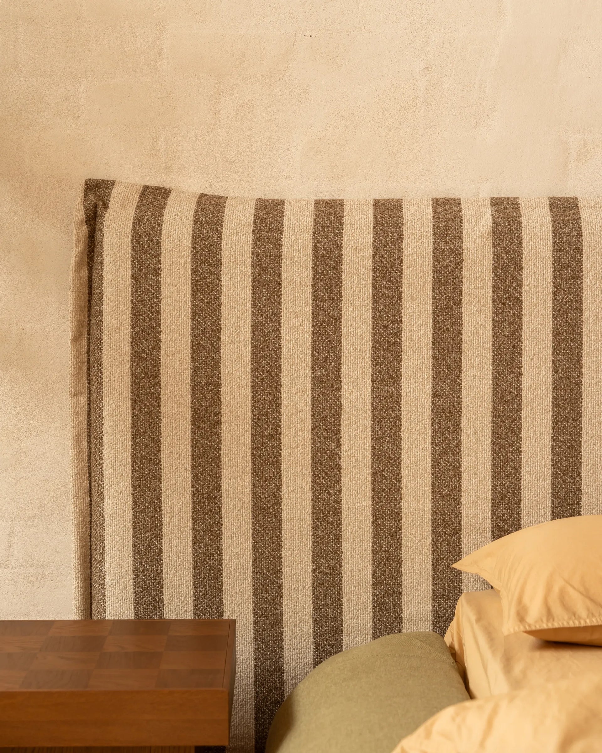 Sidney Slipcover Bed Head 270cm - Marnie Coconut Stripe
