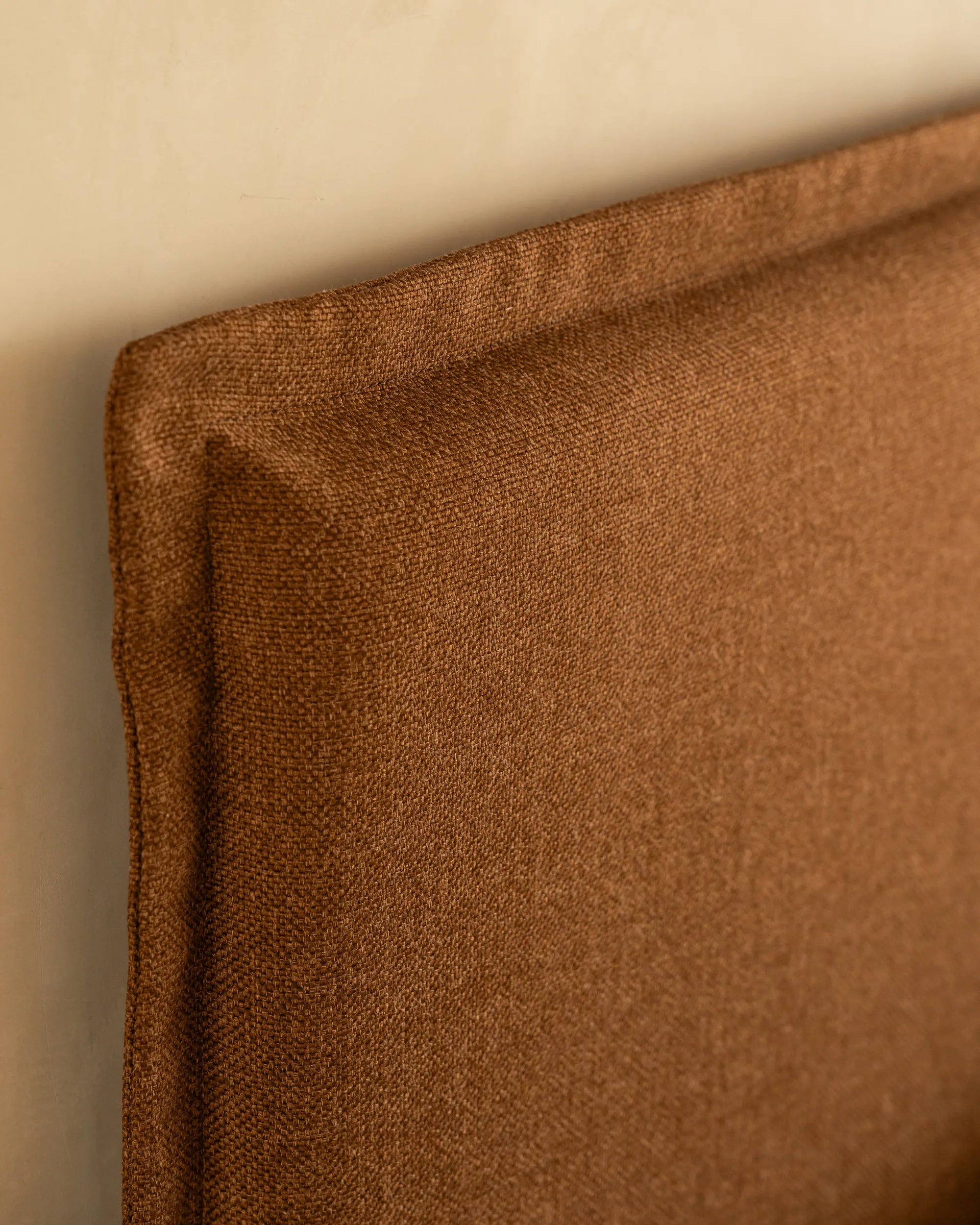 Sidney Bed Head 270cm Fabric - Fossil Chocolate