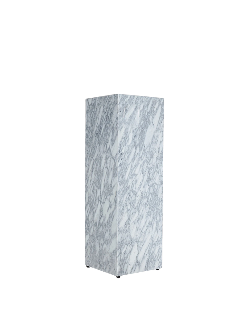Stage Marble Plinth - Grey Carrara
