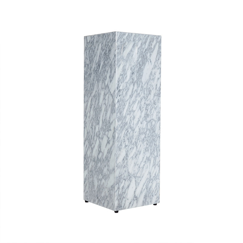 Stage Marble Plinth - Grey Carrara