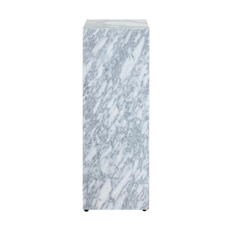 Stage Marble Plinth - Grey Carrara