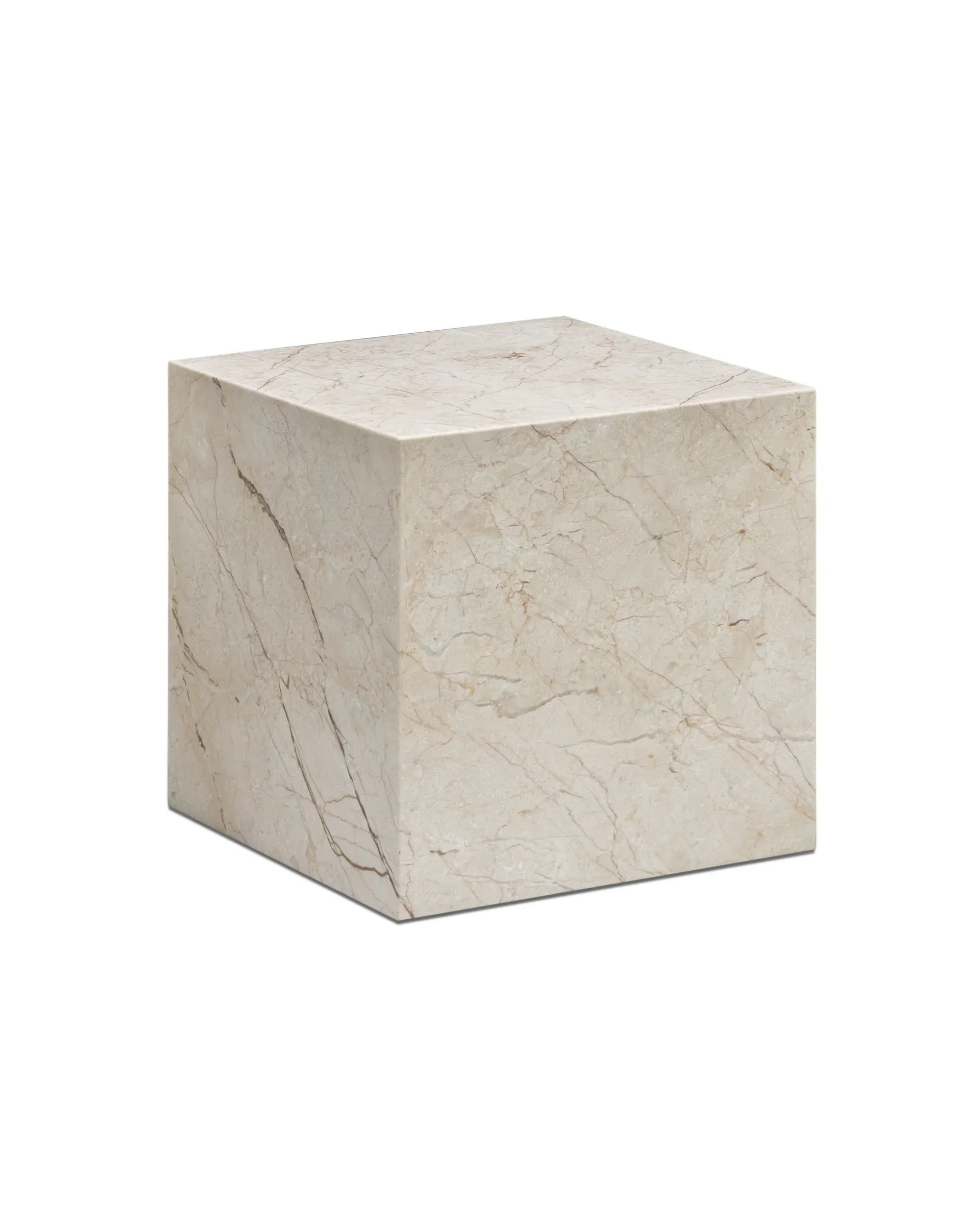 Stage Marble Side Table Low - Desert Rose Marble