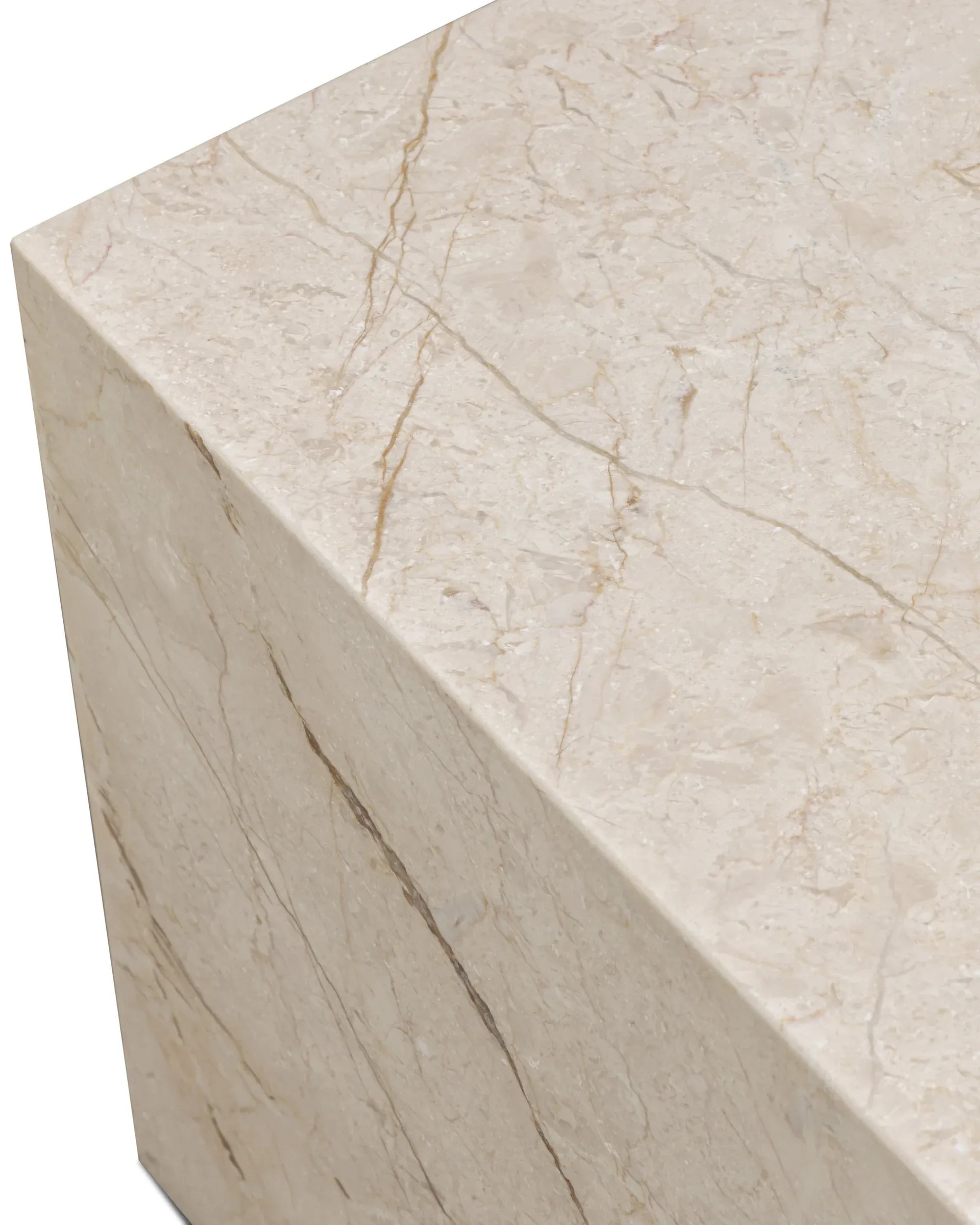 Stage Marble Side Table Low - Desert Rose Marble