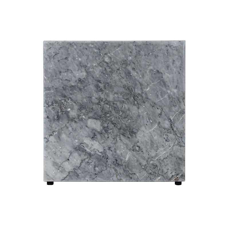 Stage Marble Side Table Low - Grey Carrara