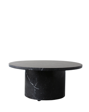 Curve Marble Coffee Table - Black Marble