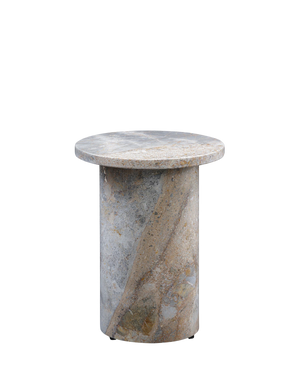 Curve Marble Side Table - Earth Marble