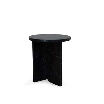 Mimic Side Table - Black Marble