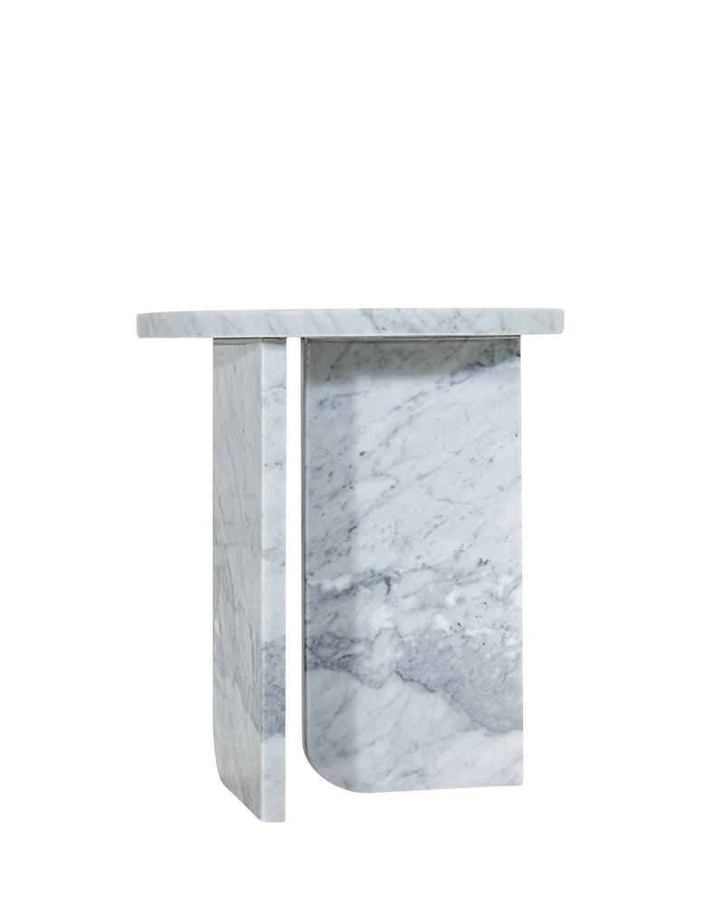 Mimic Side Table - Grey Carrara