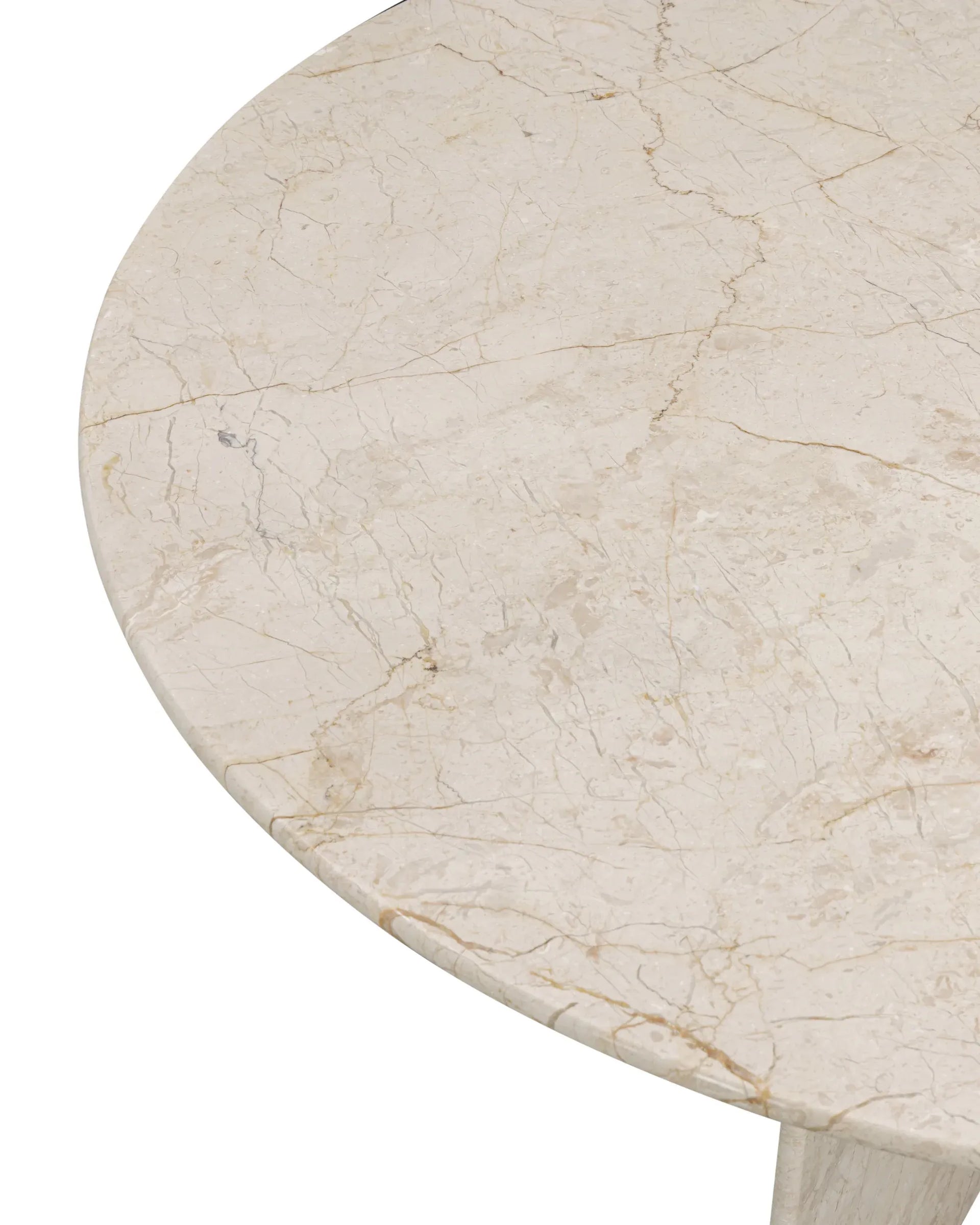 Clara Round Dining Table 120cm - Desert Rose Marble