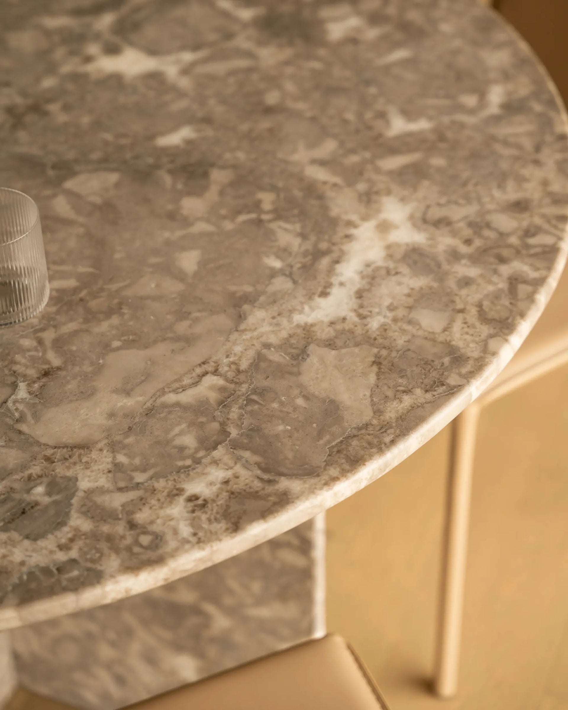 Clara Round Dining Table 120cm - Tide Pool Marble