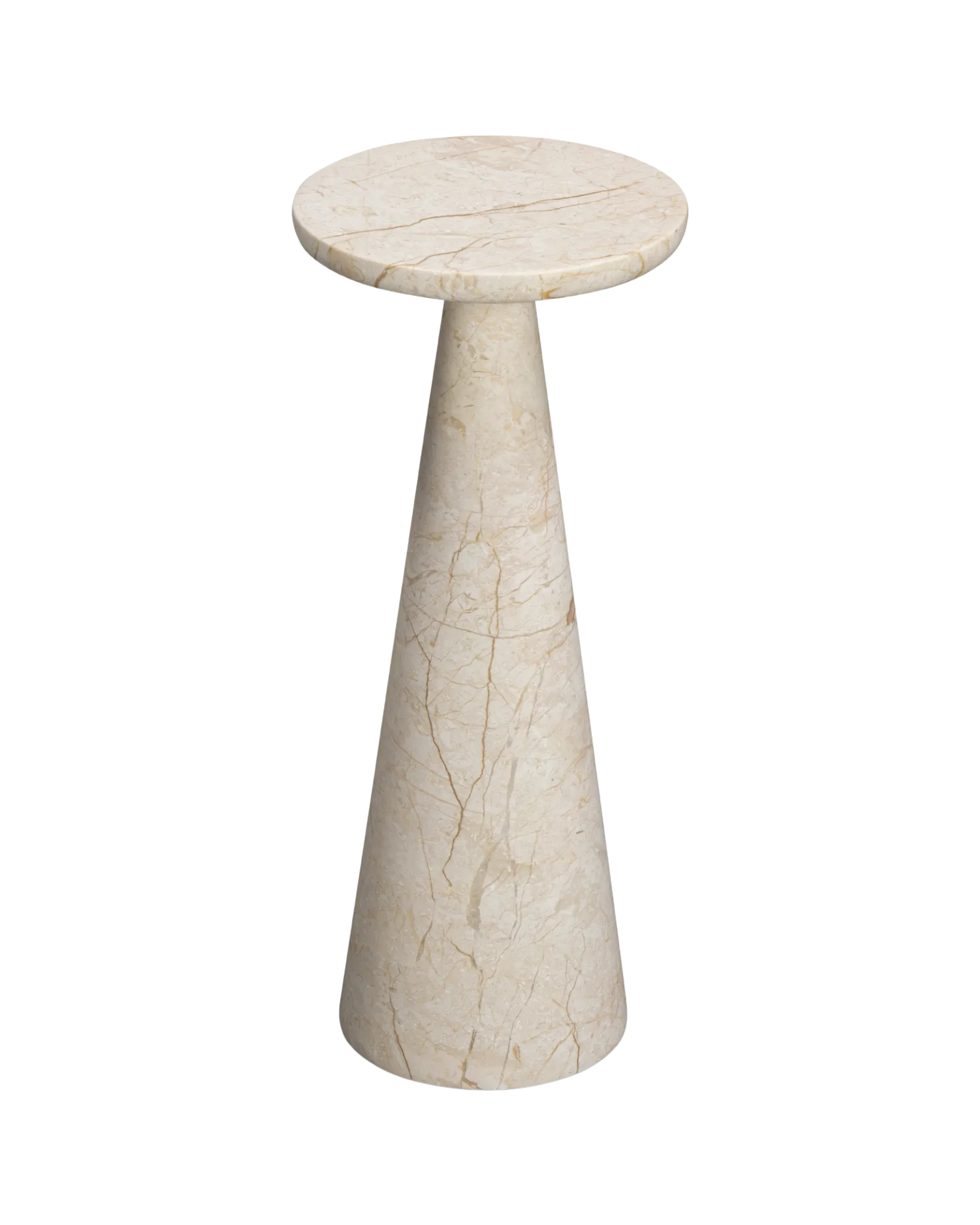 Brooks Tall Side Table - Desert Rose Marble