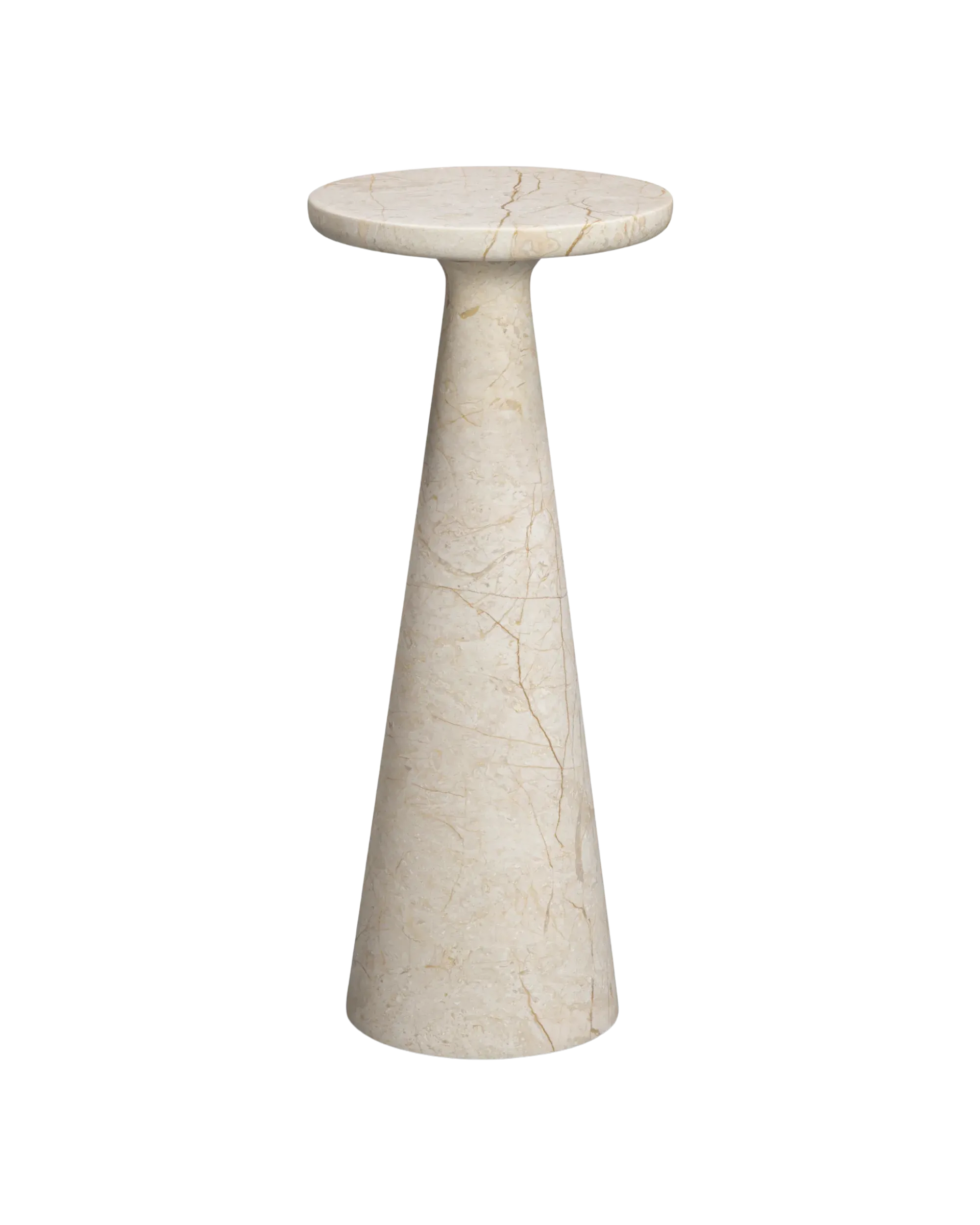 Brooks Tall Side Table - Desert Rose Marble