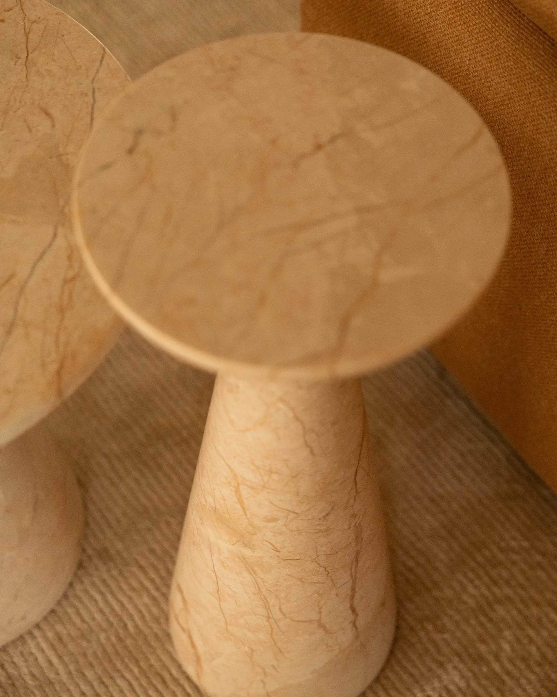 Brooks Tall Side Table - Desert Rose Marble