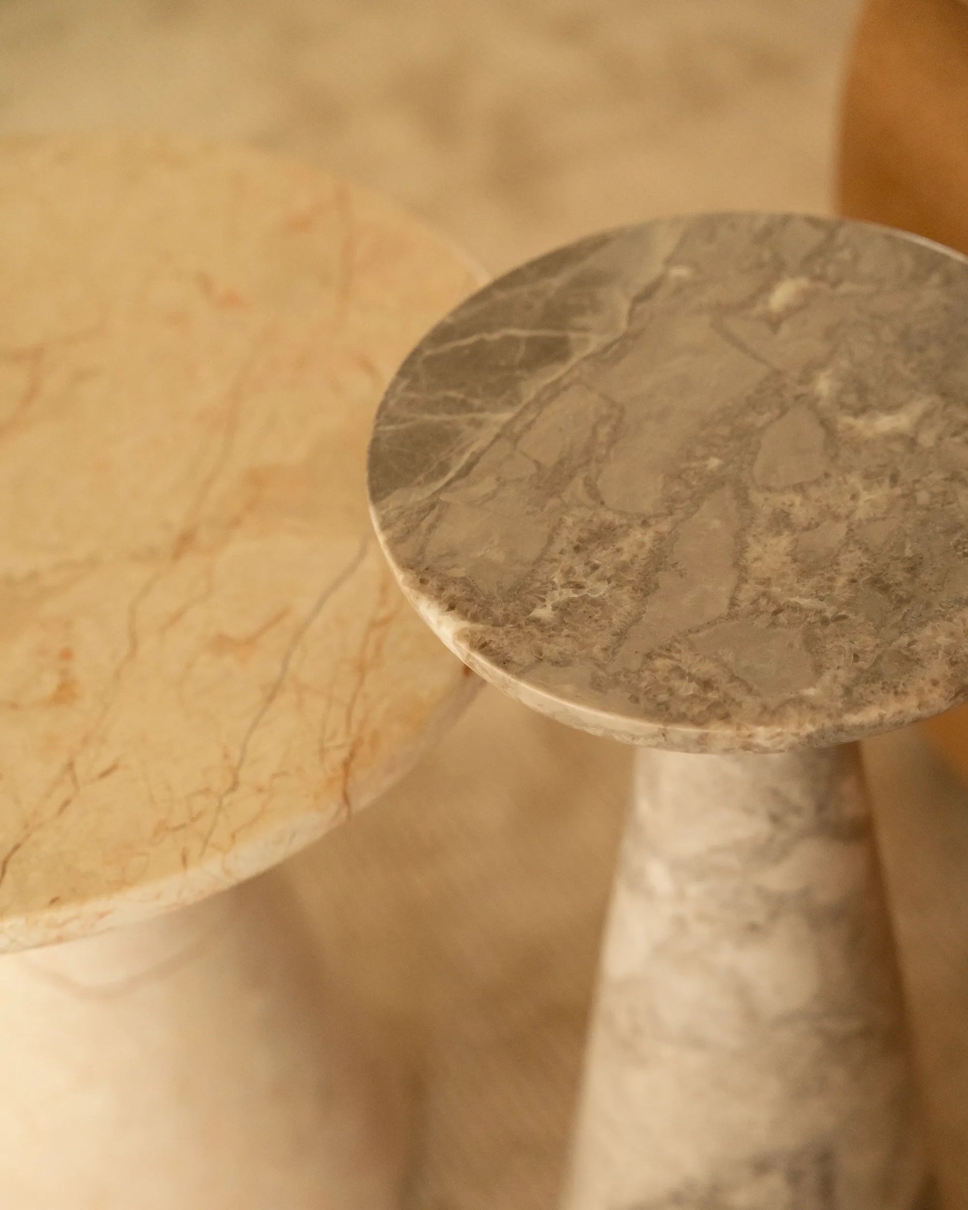 Brooks Tall Side Table - Tide Pool Marble