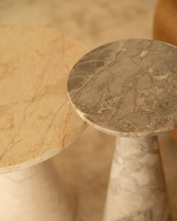 Brooks Tall Side Table - Tide Pool Marble