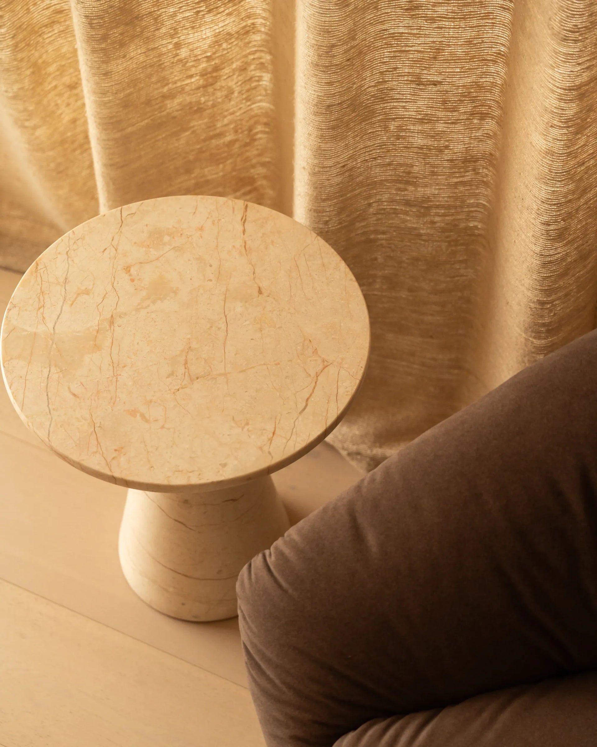 Brooks Medium Side Table - Desert Rose Marble