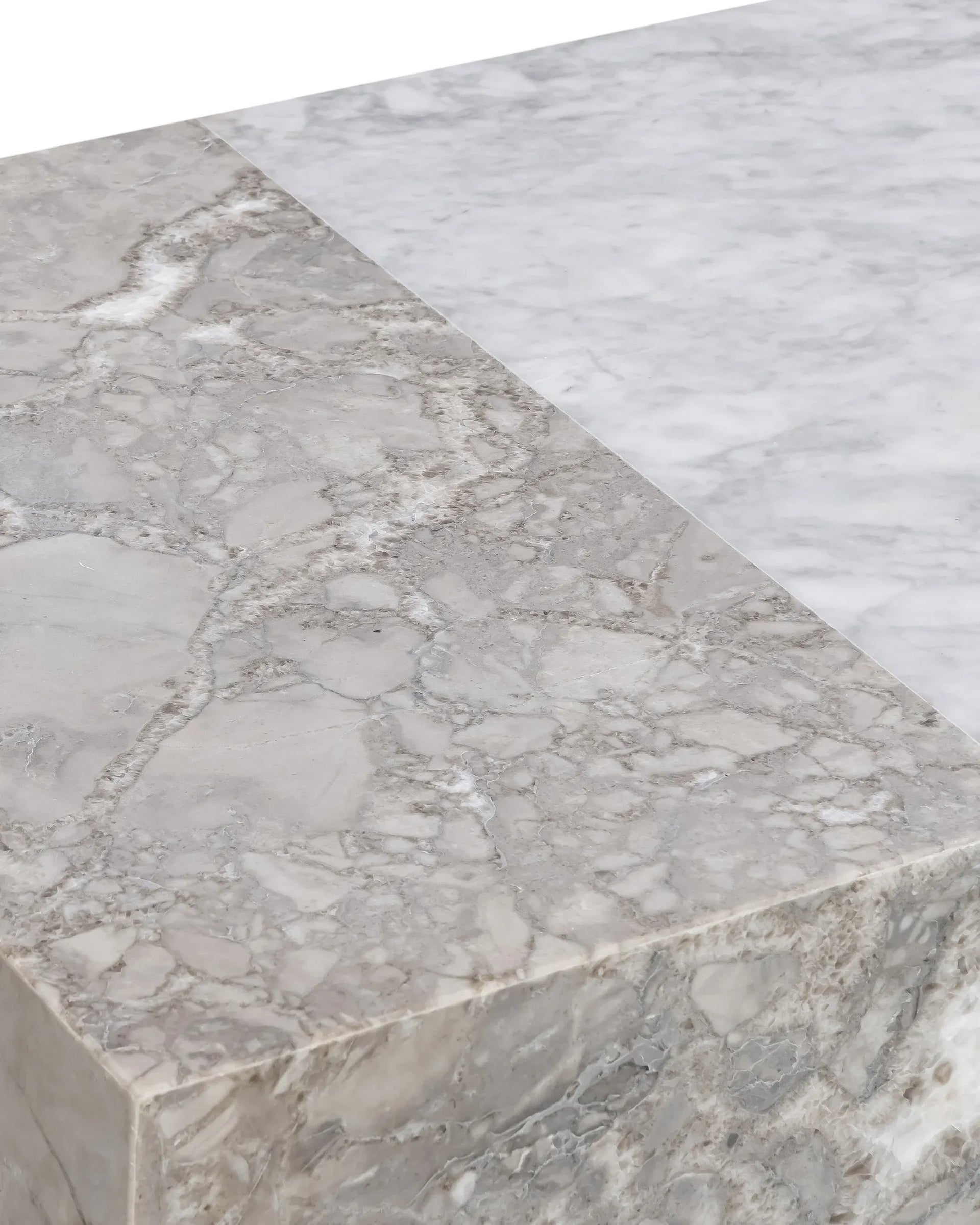 Flutter Coffee Table - Grey Carrara/Tide Pool Marble