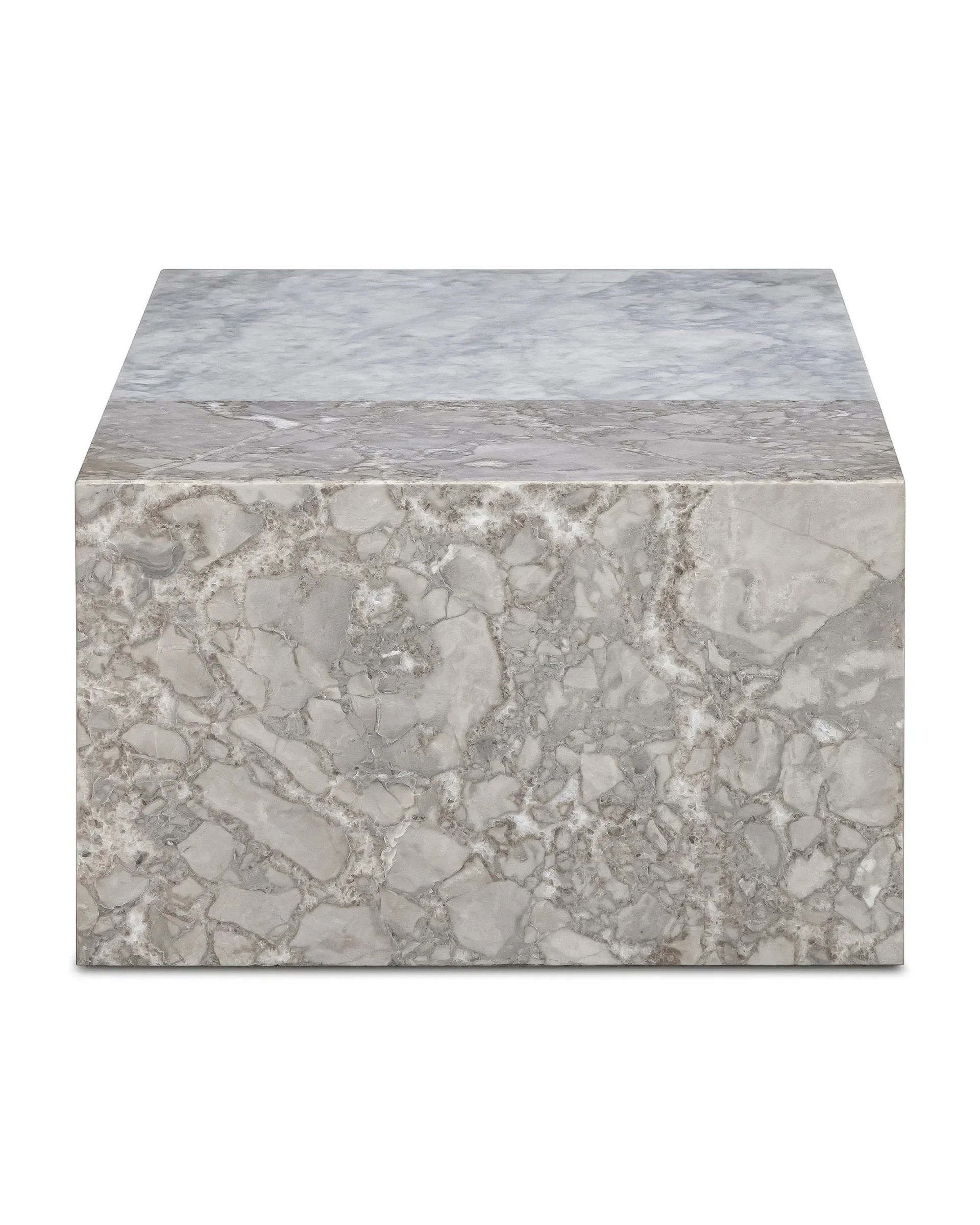 Flutter Coffee Table - Grey Carrara/Tide Pool Marble