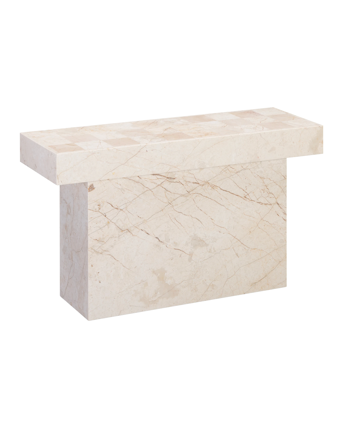 Check Console Table - Desert Rose Marble