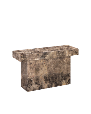 Check Console Table - Espresso Marble