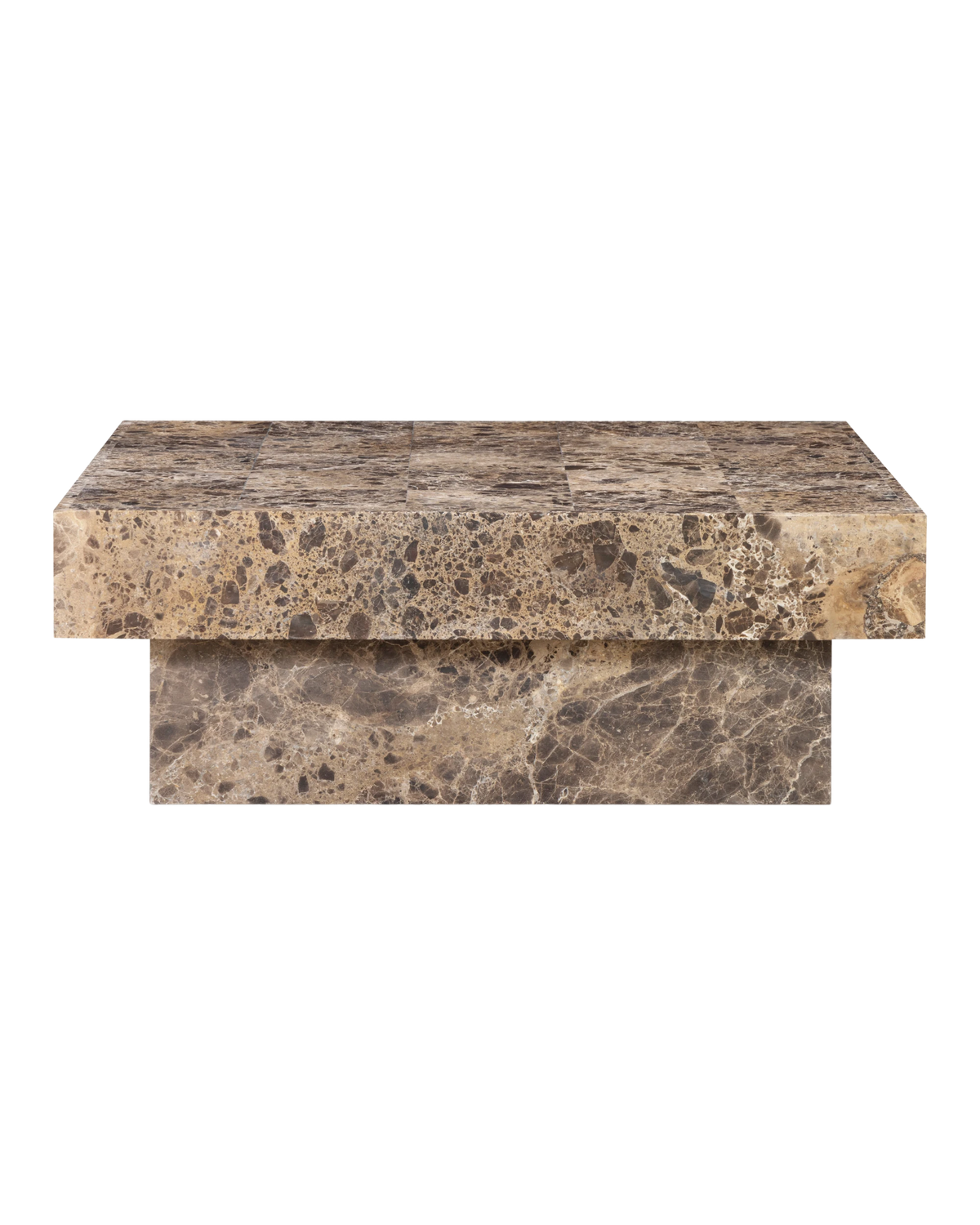 Check Coffee Table Large - Espresso Marble