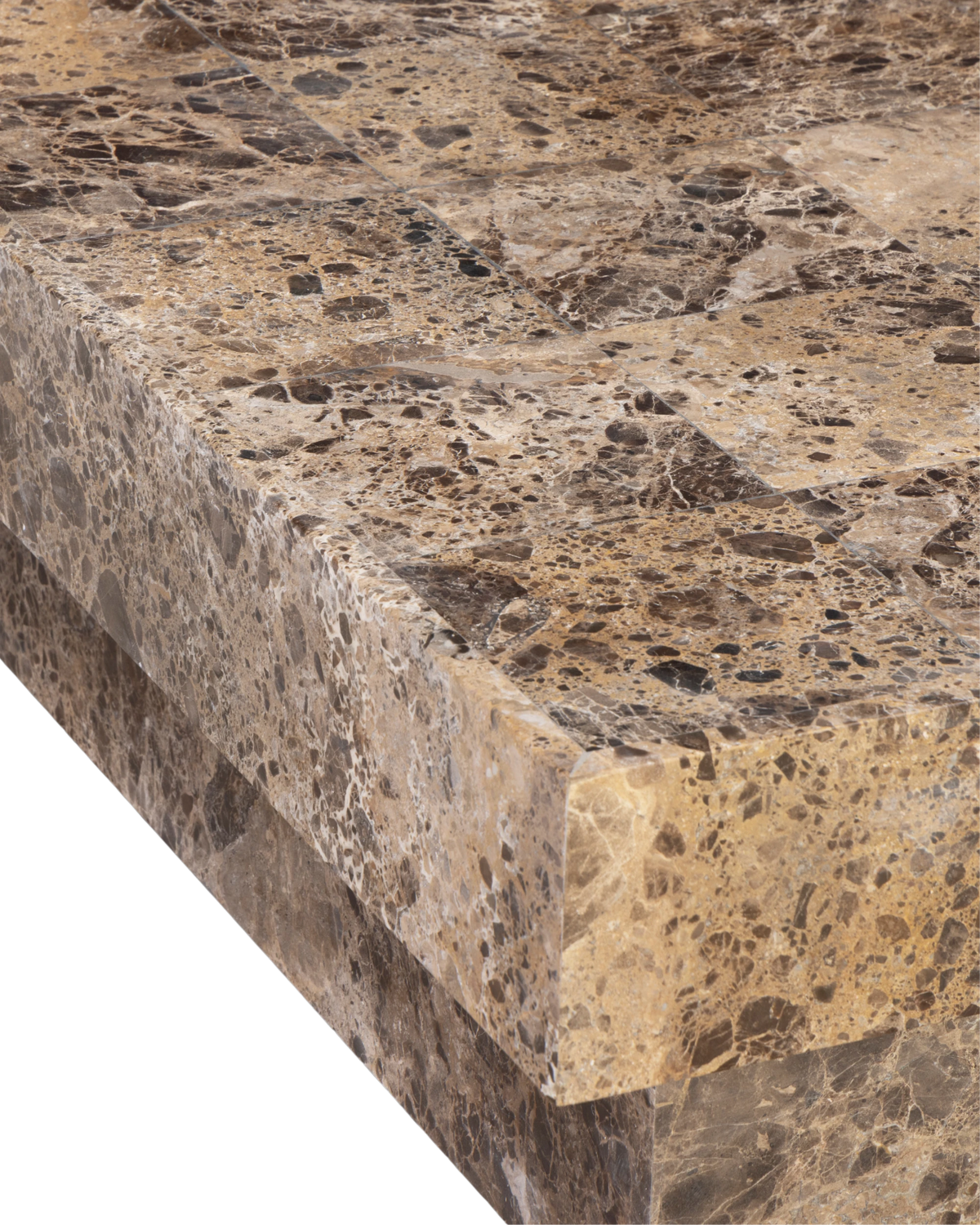Check Coffee Table Large - Espresso Marble