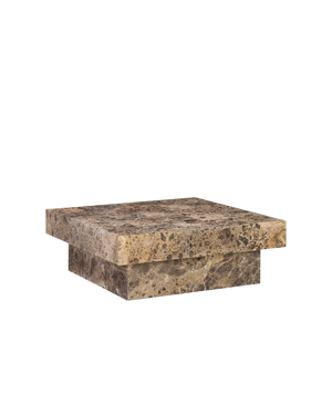 Check Coffee Table Large - Espresso Marble