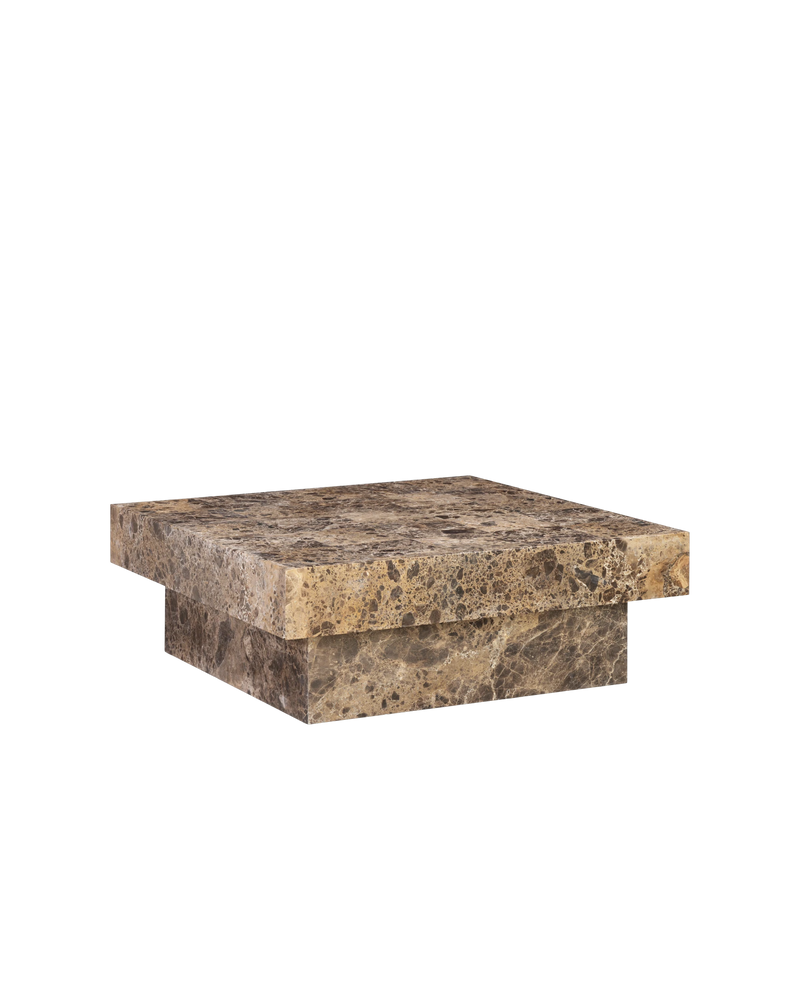 Check Coffee Table Large - Espresso Marble