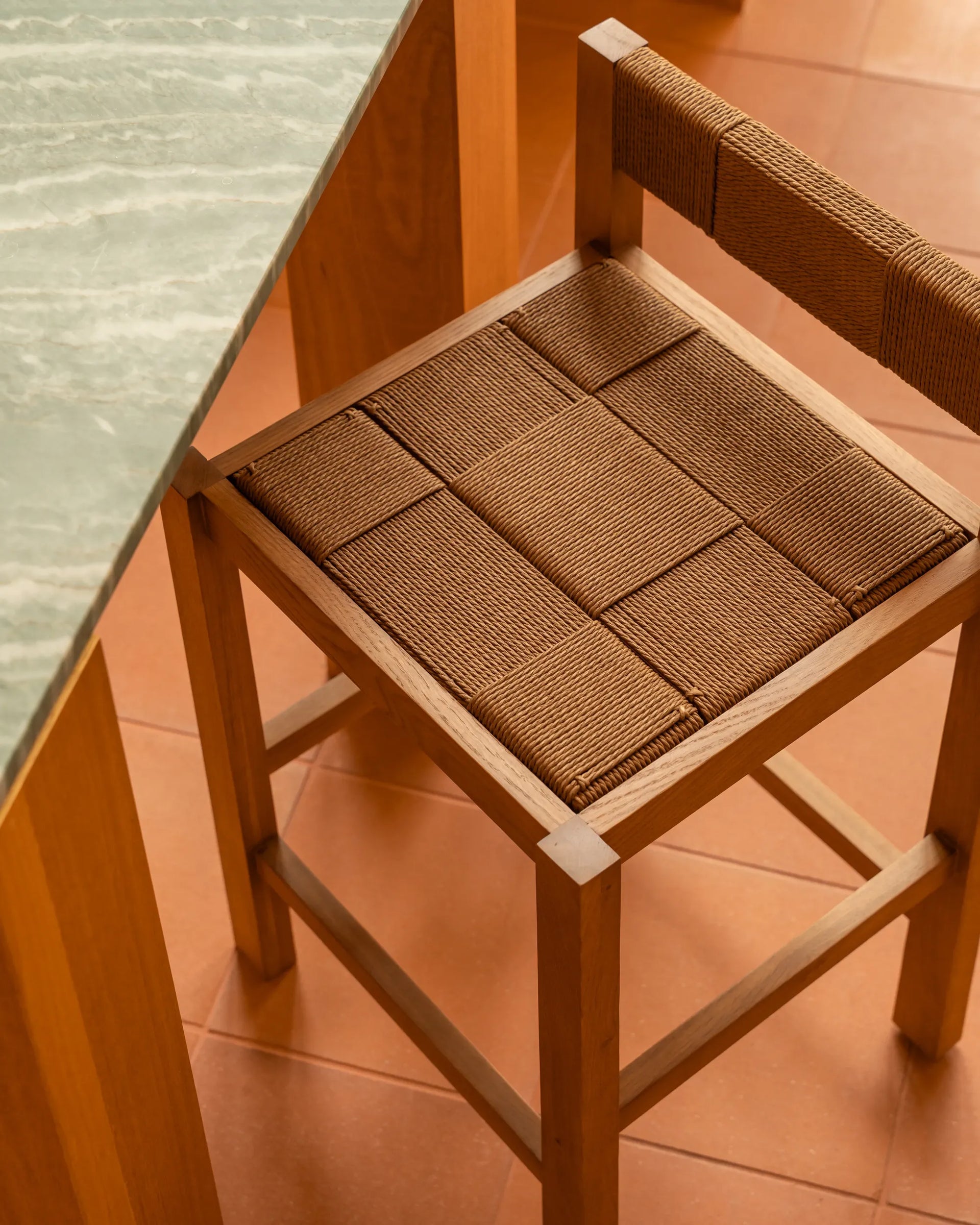 Charm Bar Stool 65cm - Deep Oak