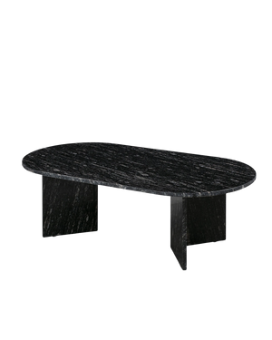 Edge Oval Coffee Table - Black Forest Granite