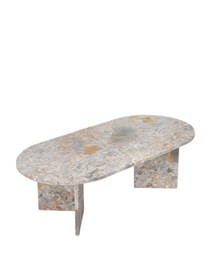 Edge Oval Coffee Table - Earth Marble