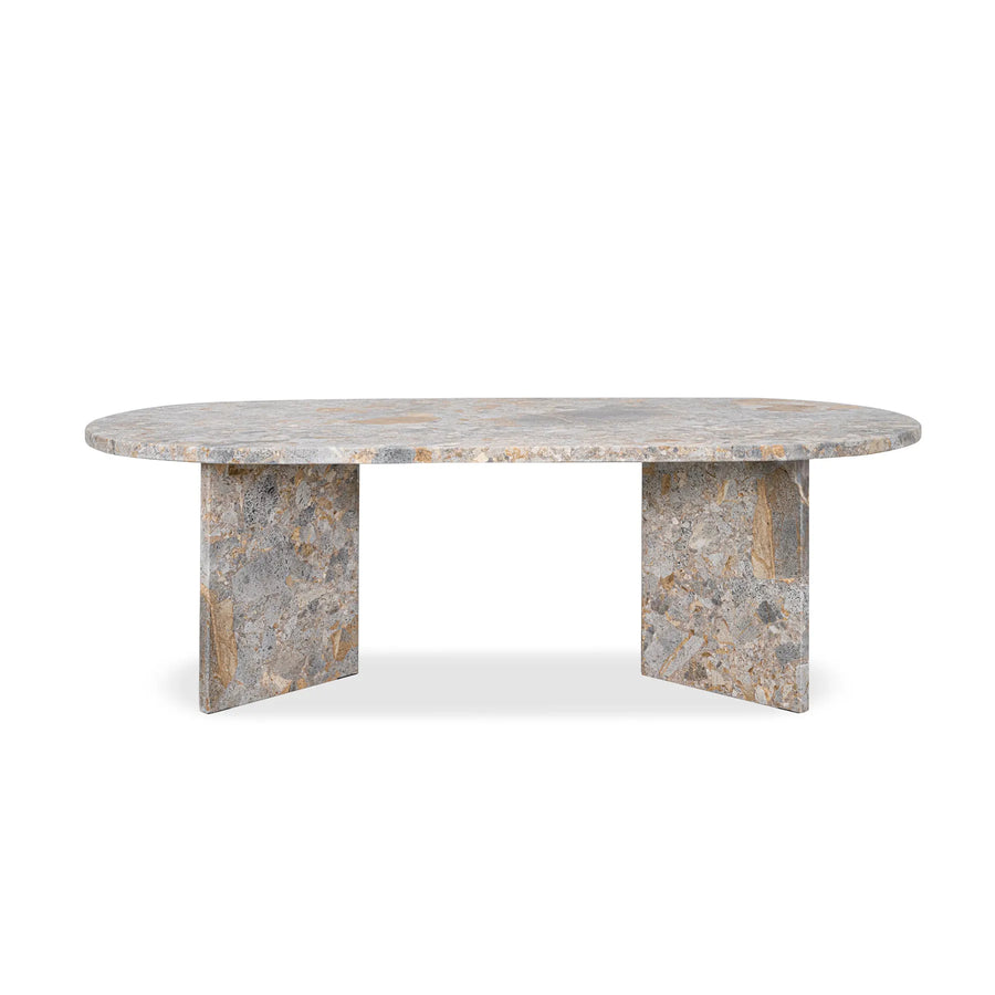 Edge Oval Coffee Table - Earth Marble