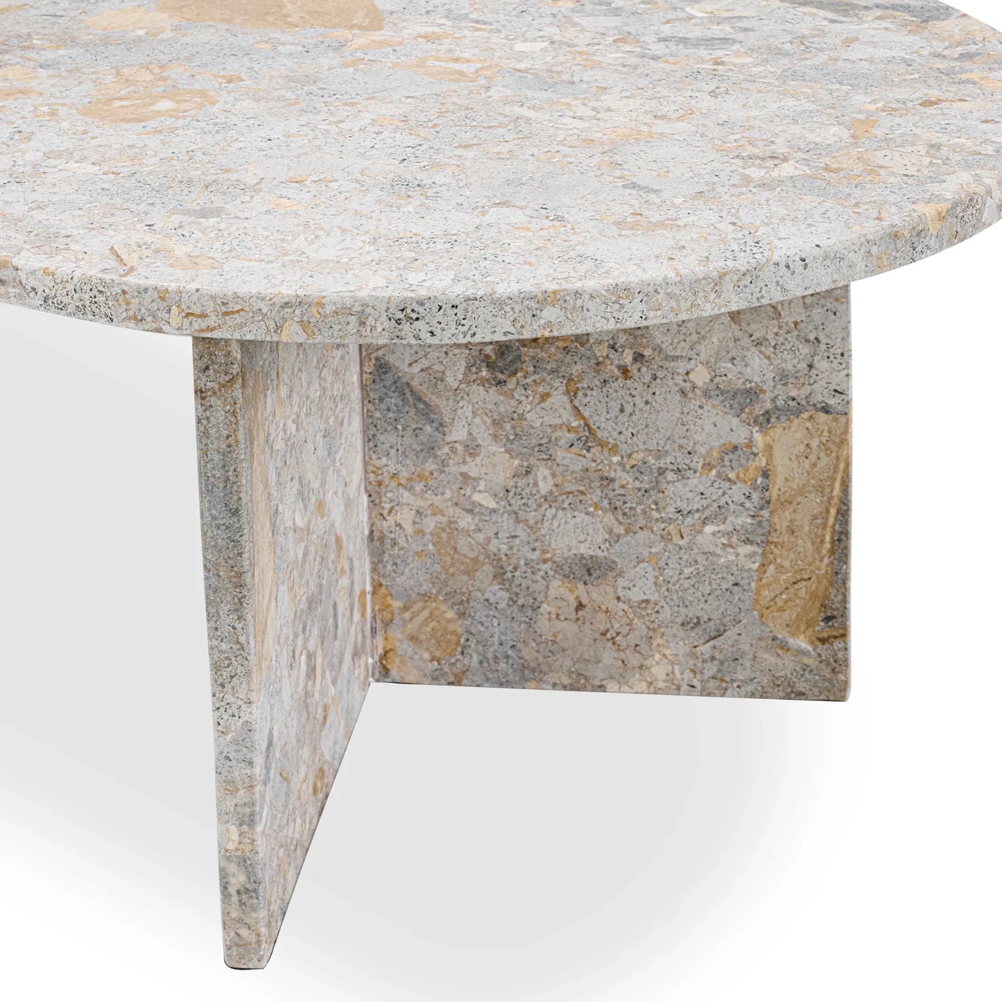 Edge Oval Coffee Table - Earth Marble