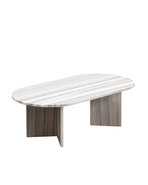 Edge Oval Coffee Table - Sand Granite