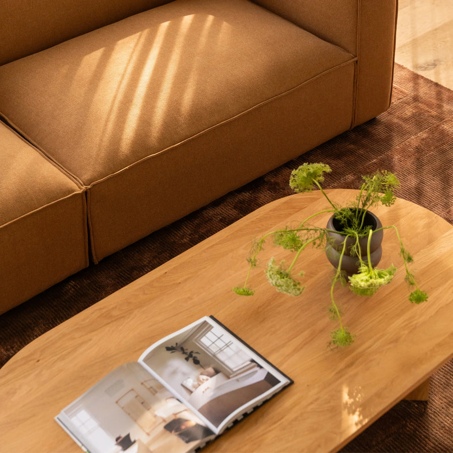 Edge Oval Coffee Table Large - Oak