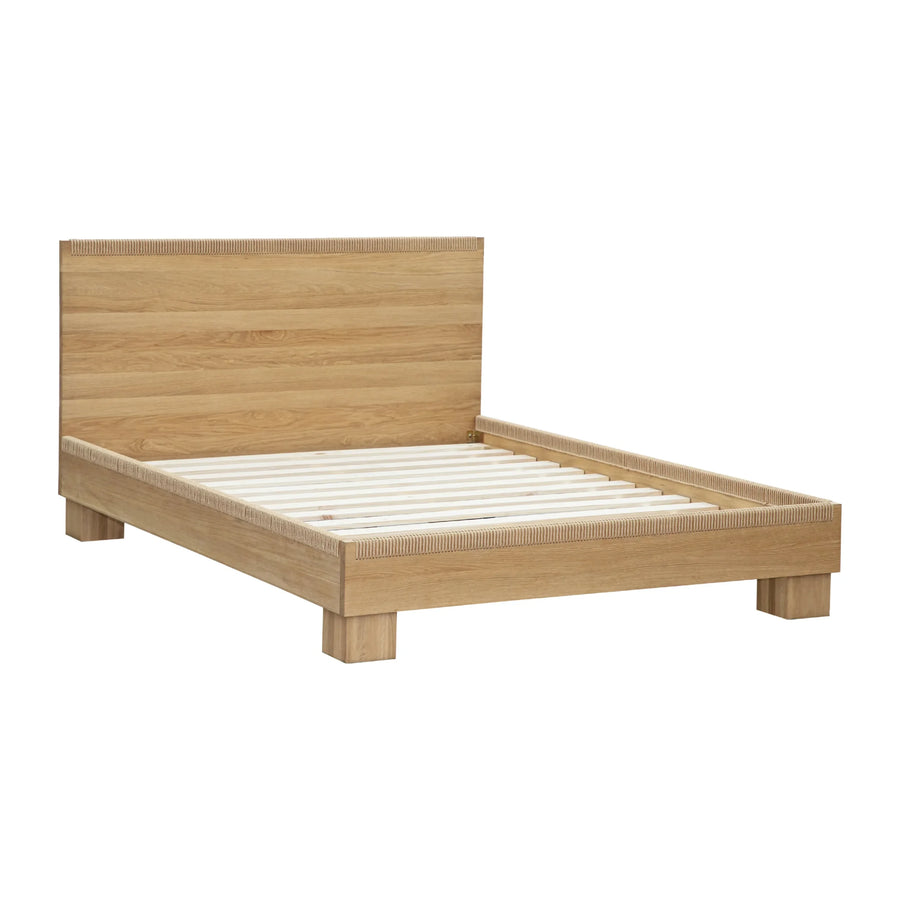 Weave King Bed - Oak