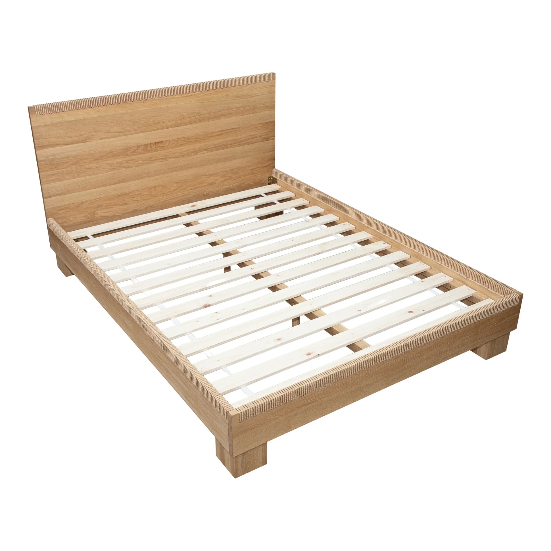 Weave Queen Bed - Oak
