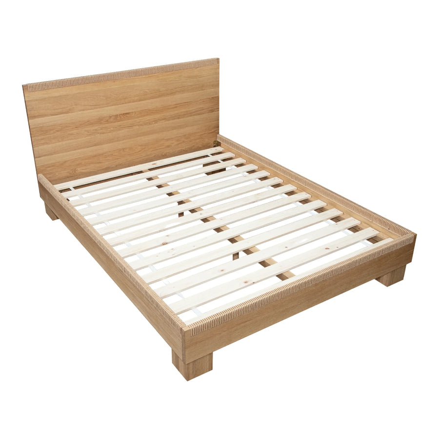 Weave King Bed - Oak